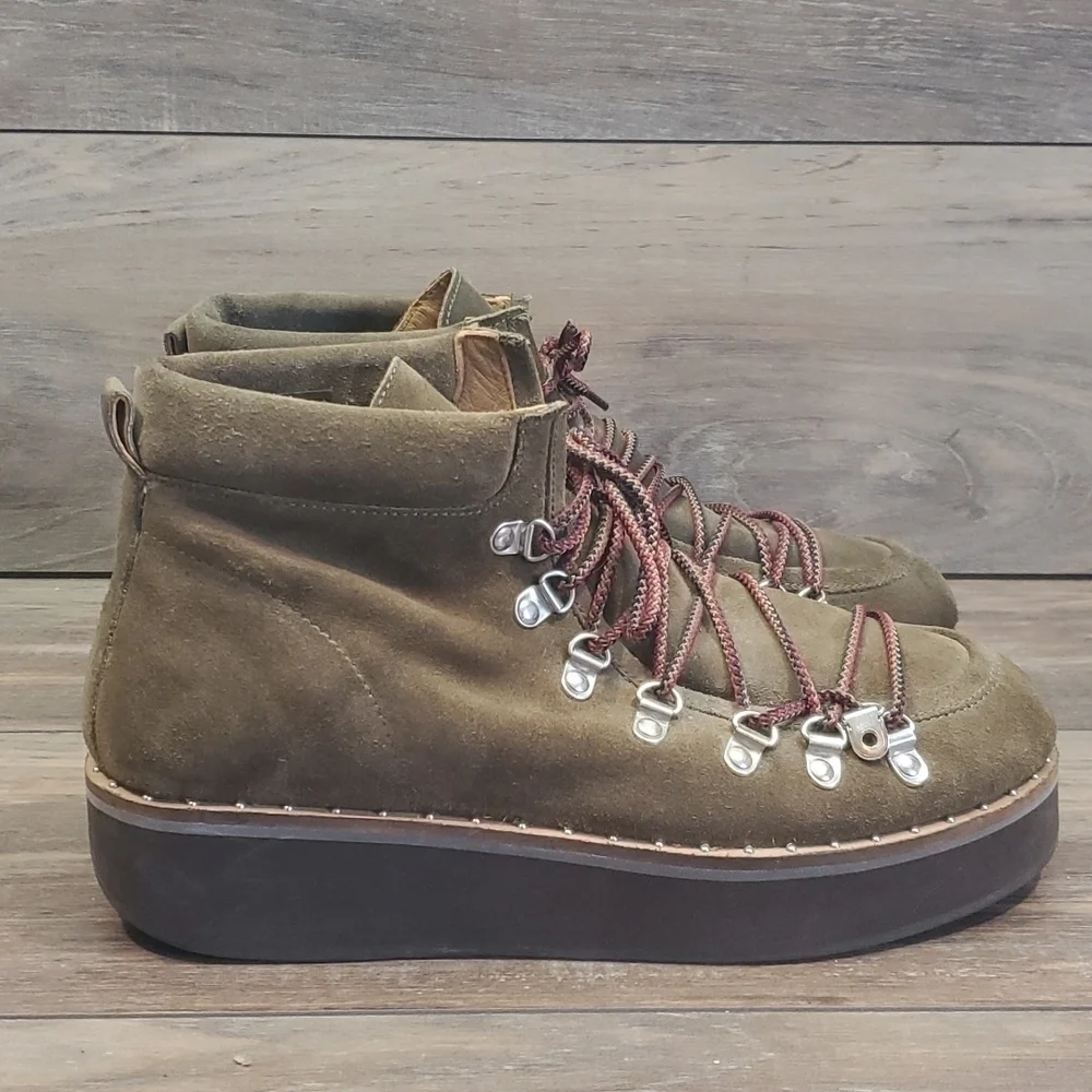 Free People Women Durango Moto Platform Combat Ankle shoes boot sz 41/11
